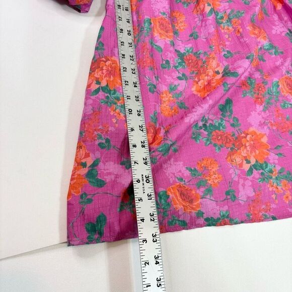 Fantastic Fawn Dress Womens Medium Pink Floral Puff Sleeve Mini NWT Cottagecore - Picture 3 of 12